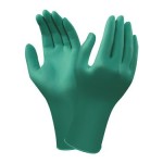 GLOVES DISPOSABLE NITRILE GREEN POWDER FREE H/D LARGE BOX 100