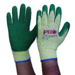 GLOVES SYN LATEX PALM ON POLY/COTTON LINER SZE 9