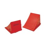 WHEEL CHOCK ORANGE URETHANE 13.6T HANDLE MOUNT HOLE
