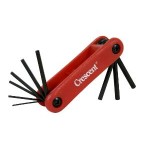 ALLEN KEY SET FOLDING RED 9 PIECE CRESCENT