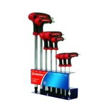 HEX KEY SET T-HANDLE BALL POINT METRIC 9 PIECE CRESCENT