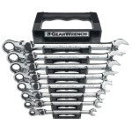 SPANNER SET COMBINATION ROE XL FLEXIBLE HEAD RATCHET SAE 8PCE GEARWRENCH