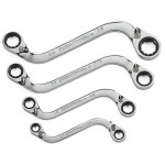 SPANNER SET RING S SHAPE RATCHET REVERSIBLE SAE 4 PIECE GEARWRENCH