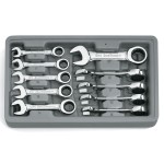 SPANNER SET COMBINATION ROE RATCHET STUBBY METRIC 10 PIECE GEARWRENCH