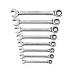 SPANNER SET COMBINATION OPEN END RATCHETING SAE 8 PIECE GEARWRENCH