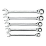 SPANNER SET COMBINATION ROE RATCHET METRIC 5 PIECE GEARWRENCH