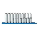 SOCKET SET DEEP 1/2DR METRIC 12PT 10 PCE GEARWRENCH