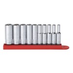 SOCKET SET DEEP 1/4DR AF 13 PCE GEARWRENCH