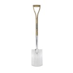 SPADE SPLIT HARDWOOD SHAFT & D-HANDLE STAINLESS STEEL
