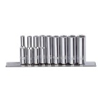 SOCKET SET DEEP AF 1/4DR 9 PCE SIDCHROME