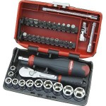 SOCKET SET 1/4DR METRIC 38 PCE SIDCHROME