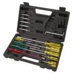 SCREWDRIVER SET 20 PIECE ACETATE HANDLE IN CASE