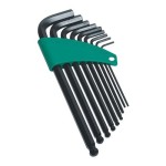 HEX KEY SET LONG ARM BALL POINT IMPERIAL 9 PIECE SIDCHROME