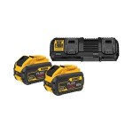 BATTERY & CHARGER STARTER PACK 9.0AH DCB132X2-XE DEWALT