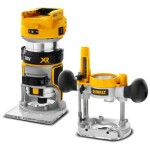 ROUTER 8MM 18V XR LI-ION BRUSHLESS WITH PLUNGE BASE BARE DCW600N-XJ DEWALT