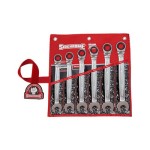 SPANNER SET COMBO ROE GEARED REVERSIBLE 6PC METRIC IN WALLET SIDCHROME
