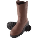 BOOT HEELER SZ 8 STEEL TOE NITRILE SOLE CHEMICAL RESISTANT PULL ON REDWOOD 322315 STEEL BLUE