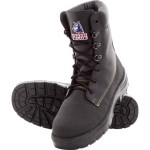 BOOT JARRAH SZ 8 STEEL TOE NITRILE SOLE CHEMICAL RESISTANT LACE UP BLACK 322313 STEEL BLUE