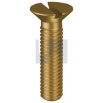 SCREW METAL THREAD BRASS CSK HEAD SLOTTED M4 X 40