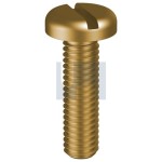 SCREW METAL THREAD BRASS PAN HEAD SLOTTED M5 X 20
