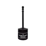 SMOKERS CEASEFIRE CIGARETTE BUTT DISPOSAL BLACK