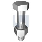 BOLT & NUT ZP G8 UNF 1/2 X 1