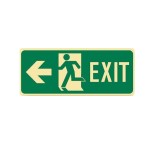 SIGN LUMINOUS EXIT PLUS RUNNING MAN LEFT ARROW 440MM X 180MM