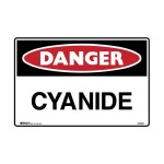 SIGN DANGER CYANIDE METAL 450MM X 300MM
