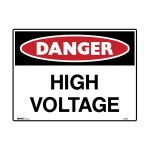SIGN DANGER HIGH VOLTAGE POLY 450MM X 300MM