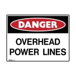 SIGN DANGER UNDERGROUND CABLES POLY 300MM X 450MM