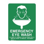 SIGN METAL EMERGENCY EYEWASH STATION 300 X 225MM
