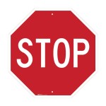 SIGN STOP METAL OCTAGON 600MM