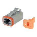 HELLA 4WAY MALE GRAY CONN INCL WEDGETERMI 8KW