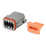 HELLA 8 WAY MALE GRAY CONN INCL WEDGETERMI 8KW