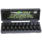 INHEX IMPACT SOCKET SET 1/2DR METRIC 5 - 19MM 10 PCE TYPHOON