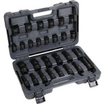 IMPACT SOCKET SET STD & DEEP METRIC 1/2IN DR 10 - 27MM 28 PCE TYPHOON