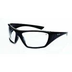 SAFETY GLASSES BOLLE HUSTLER GLOSS BLACK FRAME CLEAR LENS AS/AF