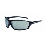 SAFETY GLASSES BOLLE PROWLER GLOSS BLACK FRAME SILVER FLASH LENS