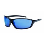 SAFETY GLASSES BOLLE PROWLER GLOSS BLACK FRAME BLUE FLASH LENS