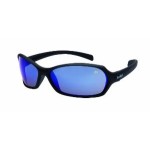 SAFETY GLASSES BOLLE HURRICANE BLACK FRAME BLUE FLASH LENS