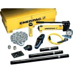 ENERPAC HYDRAULIC CYLINDER & HAND PUMP SET 12.5T 13 ATTACHMENTS MS220