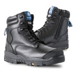 BOOT LONGREACH ULTRA COMPOSITE TOE HRO SOLE EH SCUFF CAP ZIP BLACK SZ 12 BATA