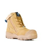 BOOT HORIZON ULTRA STEEL TOE HRO SOLE EH SCUFF CAP ZIP WHEAT SZ 9.5 BATA