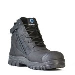 BOOT ZIPPY STEEL TOE HRO SOLE SCUFF CAP ZIP BLACK SZ 10.5 BATA