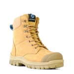 BOOT DEFENDER STEEL TOE HRO SOLE SCUFF CAP ZIP WHEAT SZ 6 BATA