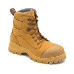 SAFETY BOOTS WHEAT NUBUCK LACE UP STEEL TOE RUBBER OUTSOLE ROTOFLEX 9010 SZ 7.5 BLUNDSTONE