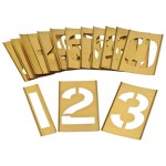 STENCIL SET INTERLOCKING BRASS 25MM NUMBERS 0-9 SET 13700025 DYMARK