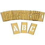STENCIL SET INTERLOCKING BRASS 25MM LETTERS A-Z SET 13711025 DYMARK