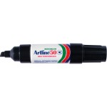 ARTLINE 50 PERMANENT MARKER BLACK 6.0MM CHISEL NIB BOX 12