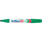 ARTLINE 90 PERMANENT MARKER GREEN 5.0MM CHISEL NIB BOX 12